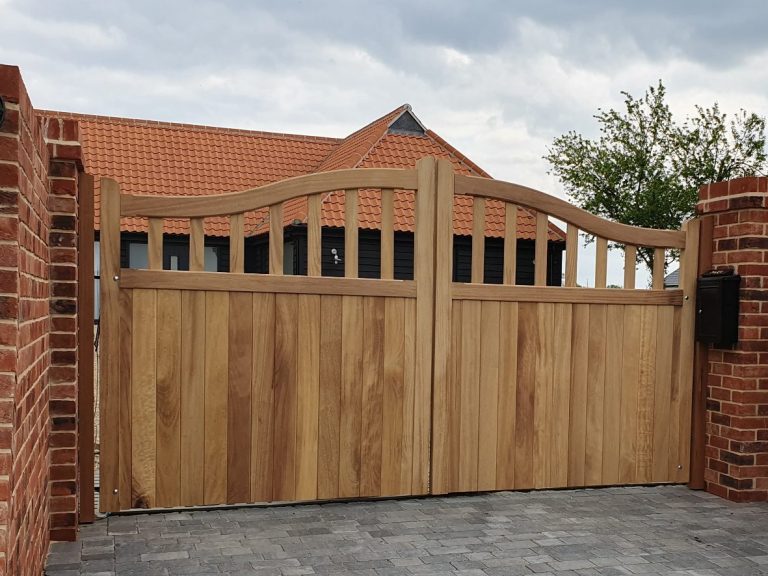 Iroko Hardwood Surrey Driveway gates Iroko Hardwood Surrey Driveway gates